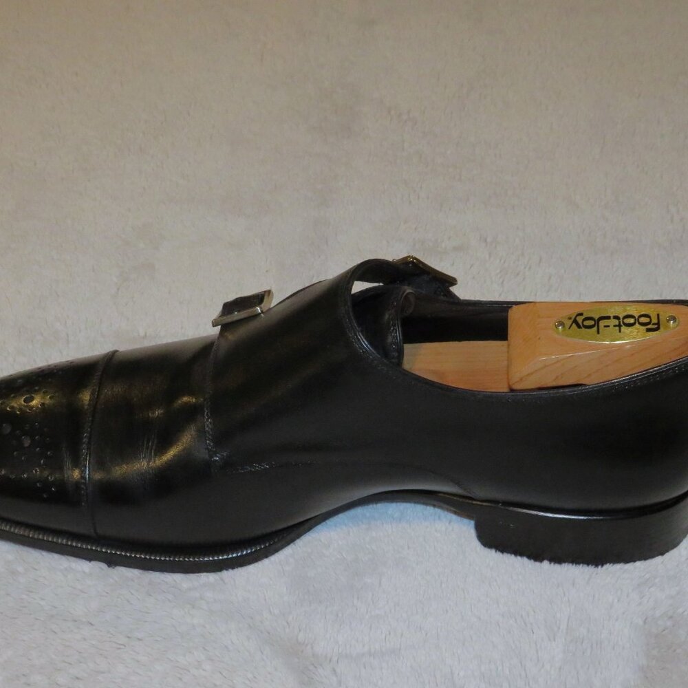 Tom Ford Black Leather Medallion Single Monk Strap Loafers 10 T - Picture 3 of 14